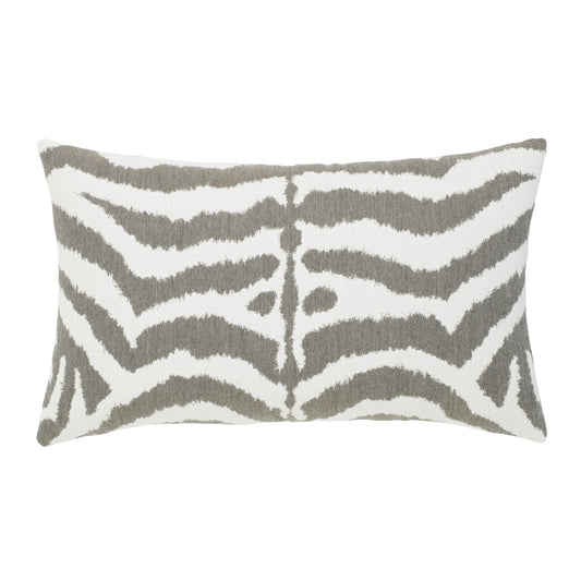 12" x 20" Elaine Smith Pillow  Zebra Grey