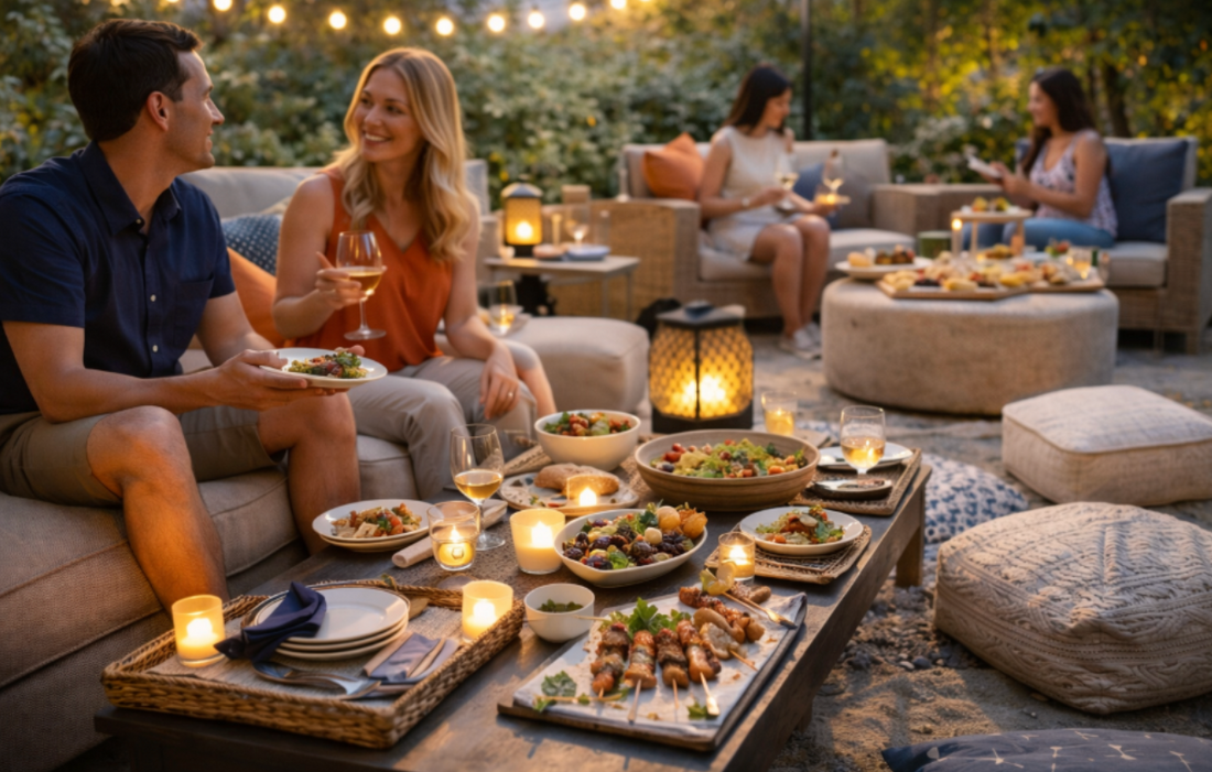 How to Host an Outdoor Dinner Party Without a Dining Table
