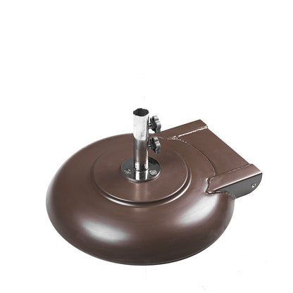 24 patio umbrella stand 24" Round Premium Aluminum Shell Umbrella Base (18" Stem Included) by Frankford | Steel Umbrella Base