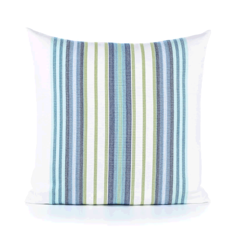 20" Square Elaine Smith Pillow  Summer Stripe, image 4