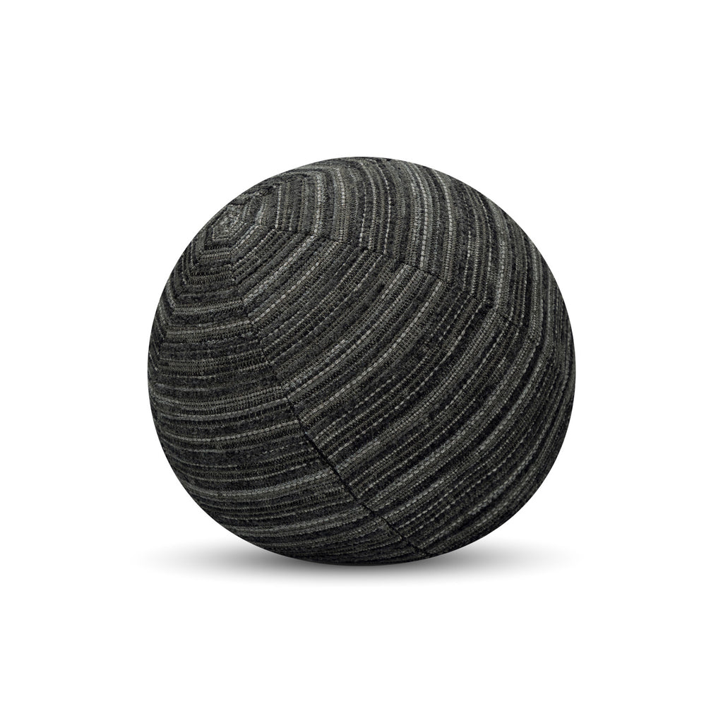 12 Round Elaine Smith Orb Pillow Luxe Stripe Charcoal