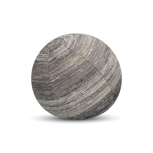 12" Round Elaine Smith Orb Pillow Textured Grigio