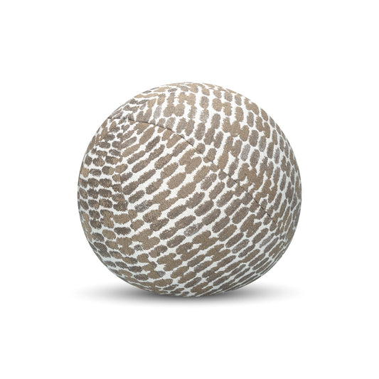 12" Round Elaine Smith Orb Pillow Thumbprint Latte