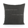 20" Square Elaine Smith Pillow  Micro Fringe Carbon