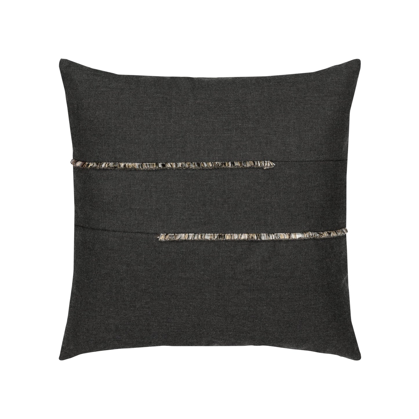 20 square designer throw pillow micro fringe carbon, image 1