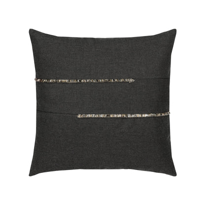 
                  20 square designer throw pillow micro fringe carbon - Image 1
                