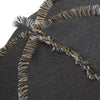 12" Round Elaine Smith Orb Pillow Micro Fringe Carbon