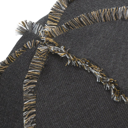 
                  12" Round Elaine Smith Orb Pillow Micro Fringe Carbon - Image 2
                