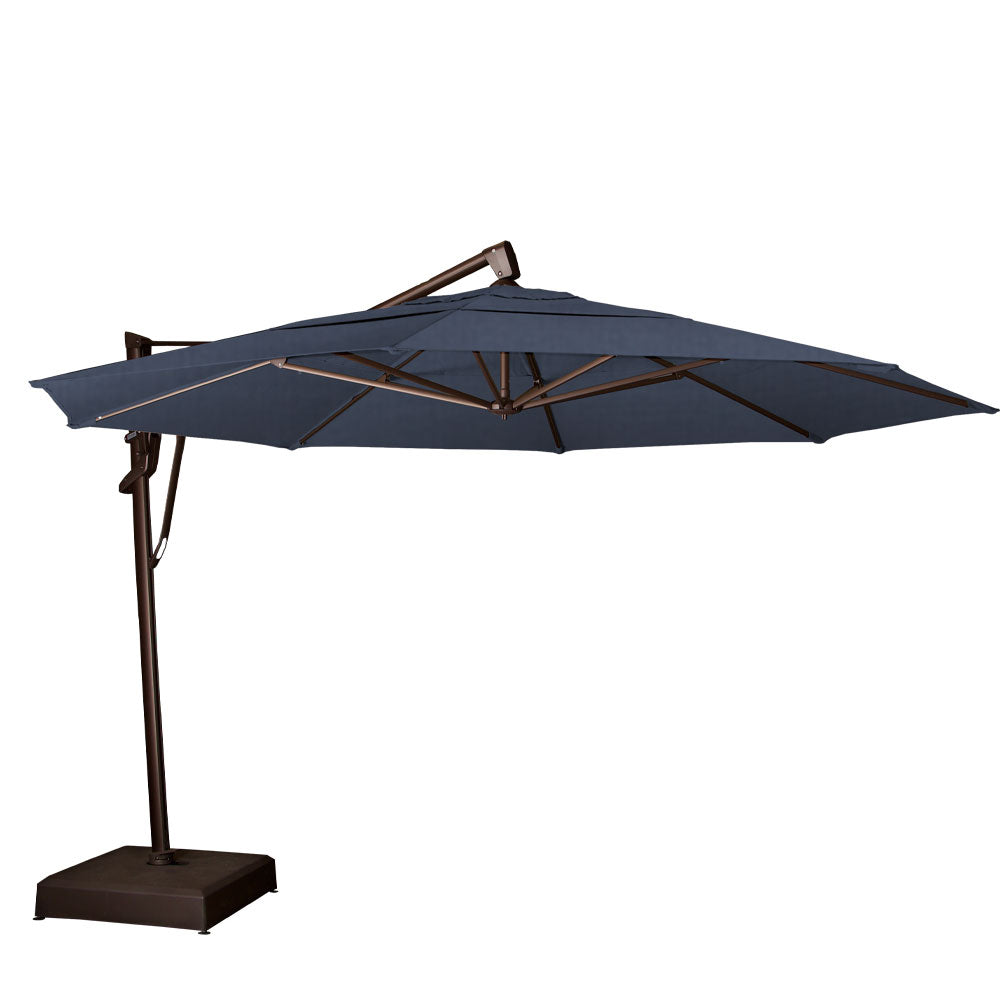 8' cantilever patio umbrella Deluxe x 8' Sunbrella Fabric Solar LED Package includes Treasure Garden 13' Octagon AKZP