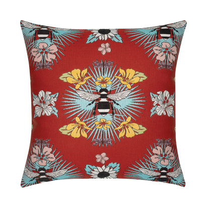 
                  22 square designer throw pillow tropical bee - Image 1
                