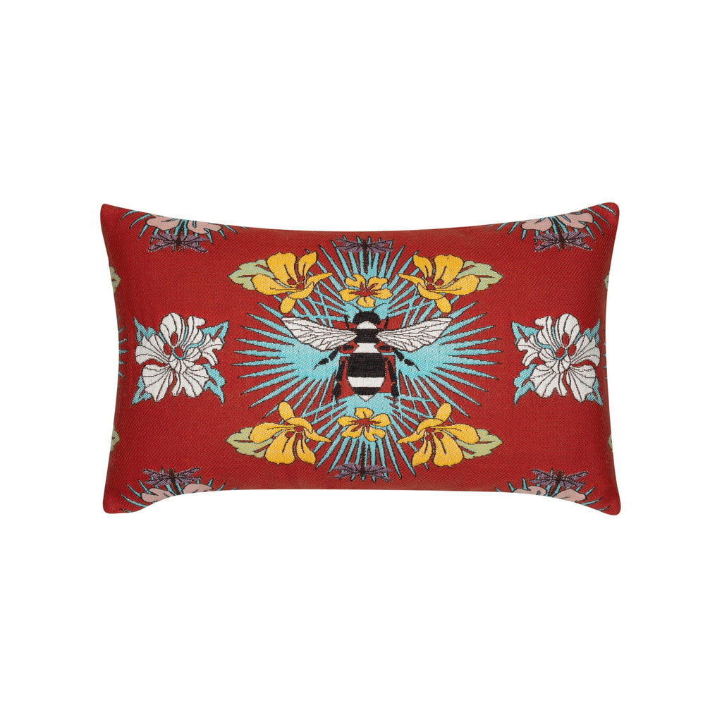 designer lumbar pillow tropical bee