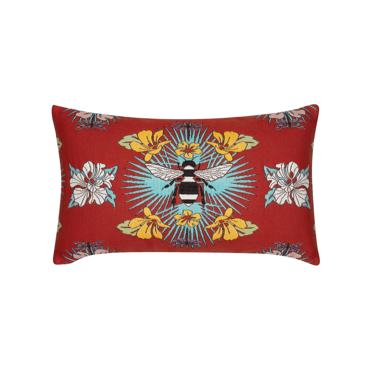 designer lumbar pillow tropical bee, image 1