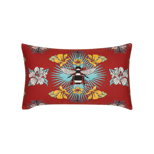 designer lumbar pillow tropical bee