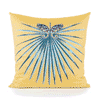 22" Square Elaine Smith Pillow  Chameleon Lagoon