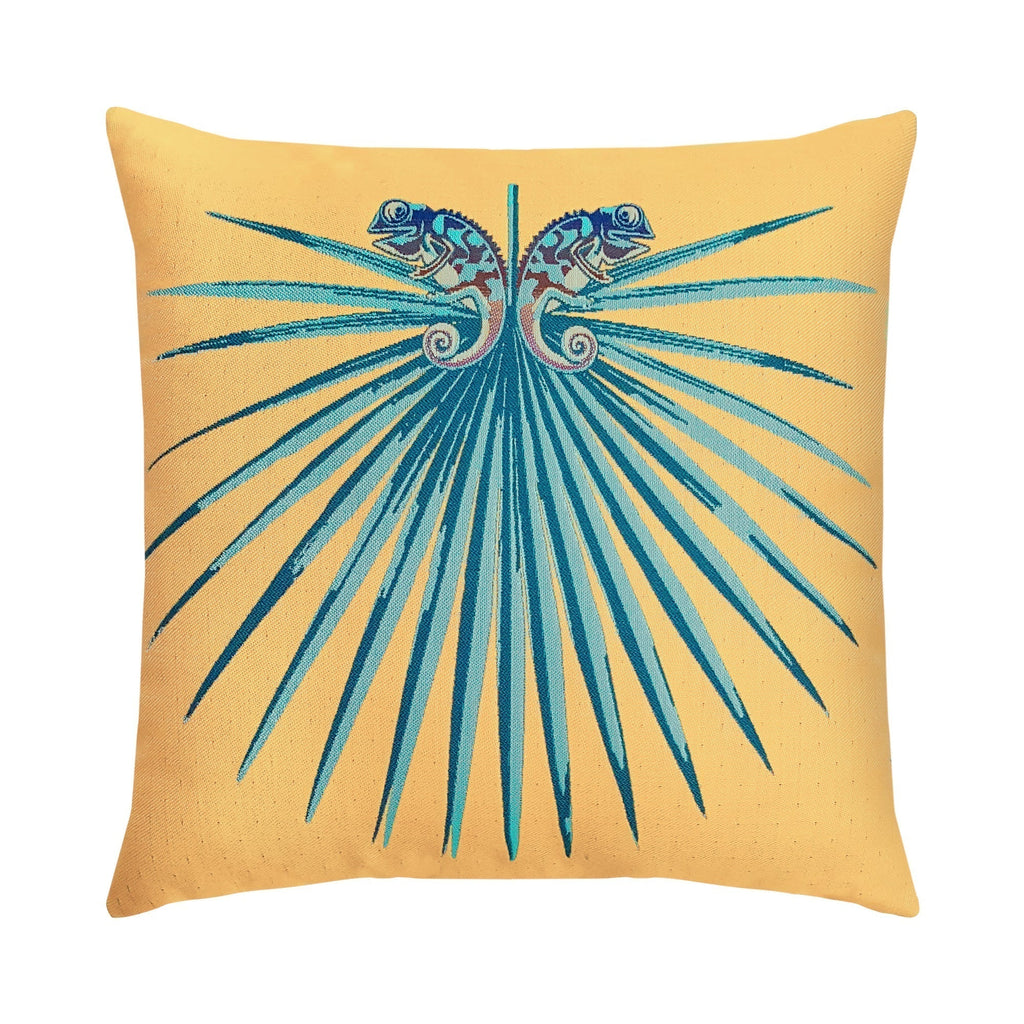 22 square designer throw pillow chameleon lagoon