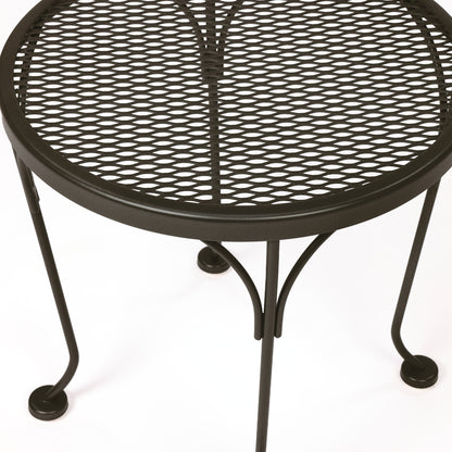 
                  17 Round Mesh Top End Table Aztec Bronze Finish Detail - Image 2
                