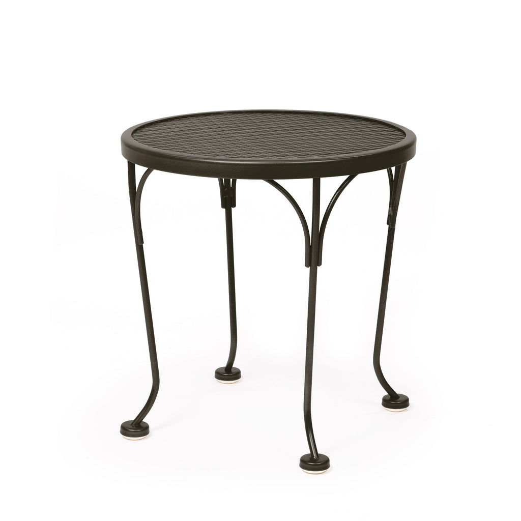 17 Round Mesh Top End Table Aztec Bronze Finish