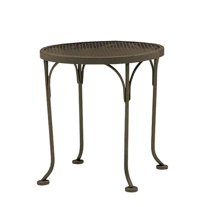 17 Round Mesh Top End Table Aztec Bronze