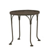 17 Round Mesh Top End Table Chestnut Brown