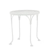 17 Round Mesh Top End Table Hammered White