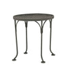 17 Round Mesh Top End Table Pewter