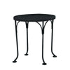 17 Round Mesh Top End Table Smooth Black