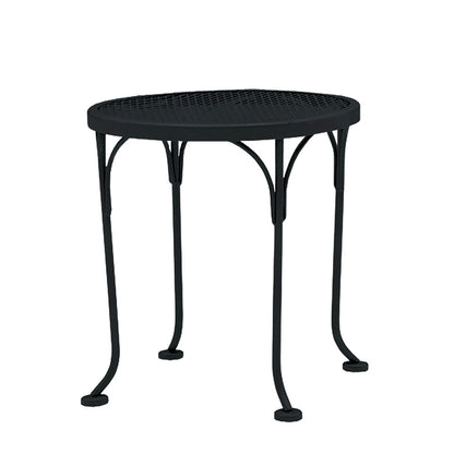 
                  17 Round Mesh Top End Table Smooth Black - Image 9
                