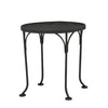 17 Round Mesh Top End Table Textured Black