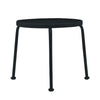 17 Round Stackable End Table Smooth Black