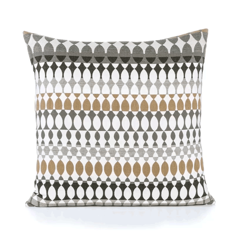 20" Square Elaine Smith Pillow  Modern Oval Dune, image 7