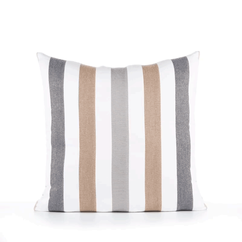 20" Square Elaine Smith Pillow  Dune Stripe, image 4
