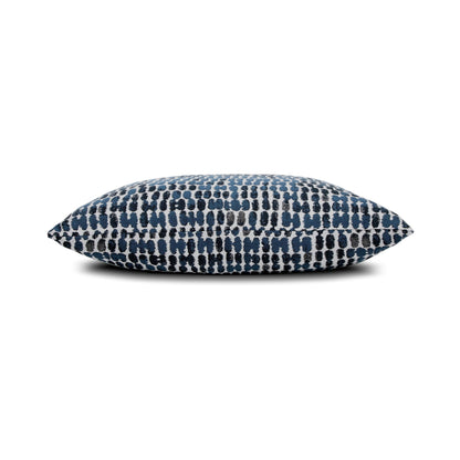 
                  22" Square Elaine Smith Pillow  Thumbprint Indigo - Image 5
                