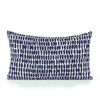 12" x 20" Elaine Smith Pillow  Thumbprint Indigo