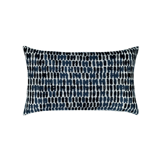 Elaine Smith Designer Lumbar Pillow Thumbprint Indigo