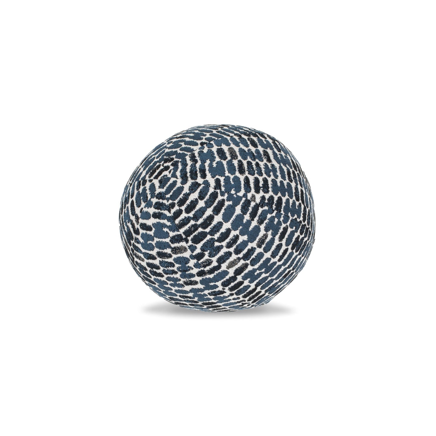 12" Round Elaine Smith Orb Pillow Thumbprint Indigo, image 1