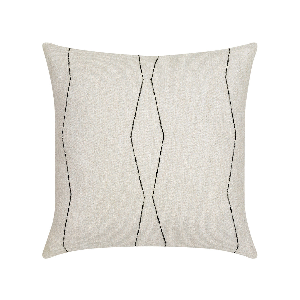 20 Square Designer Throw Pillow Oblique Ebony