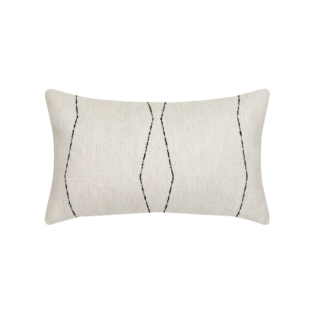 Designer Lumbar Pillow Oblique Ebony
