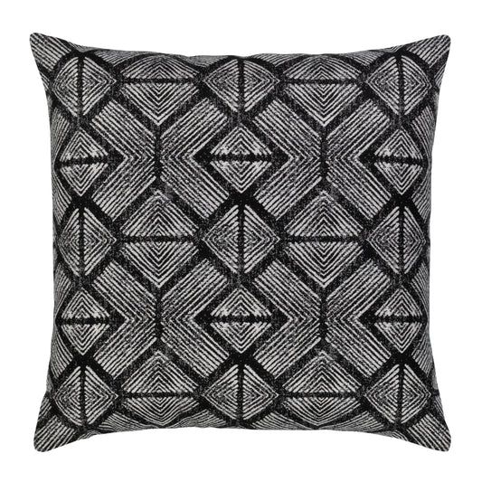 20 Square Designer Throw Pillow Bakuba Ebony