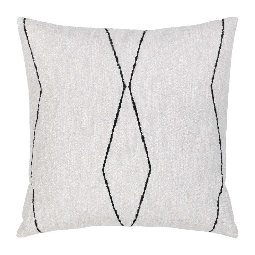 20 Square Designer Throw Pillow Oblique Ebony