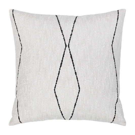 20 Square Designer Throw Pillow Oblique Ebony