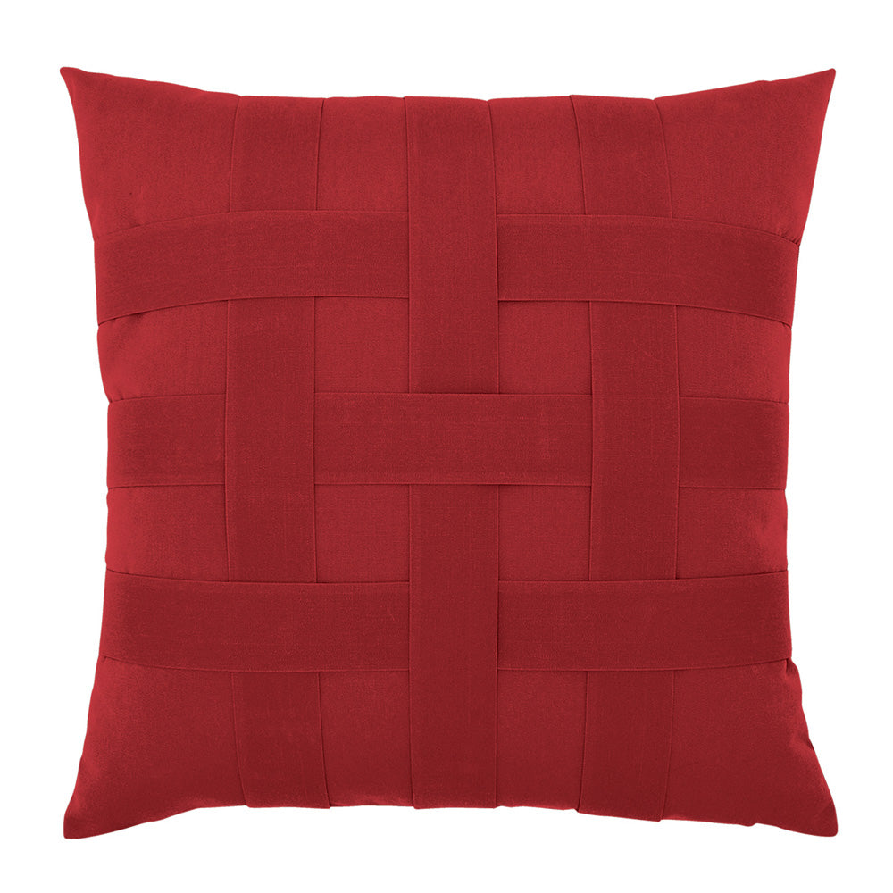 20 square designer throw pillow basketweave rouge 1, image 1