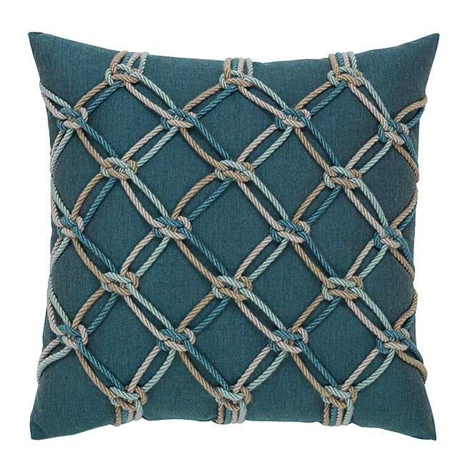 20 square designer throw pillow lagoon rope, image 1