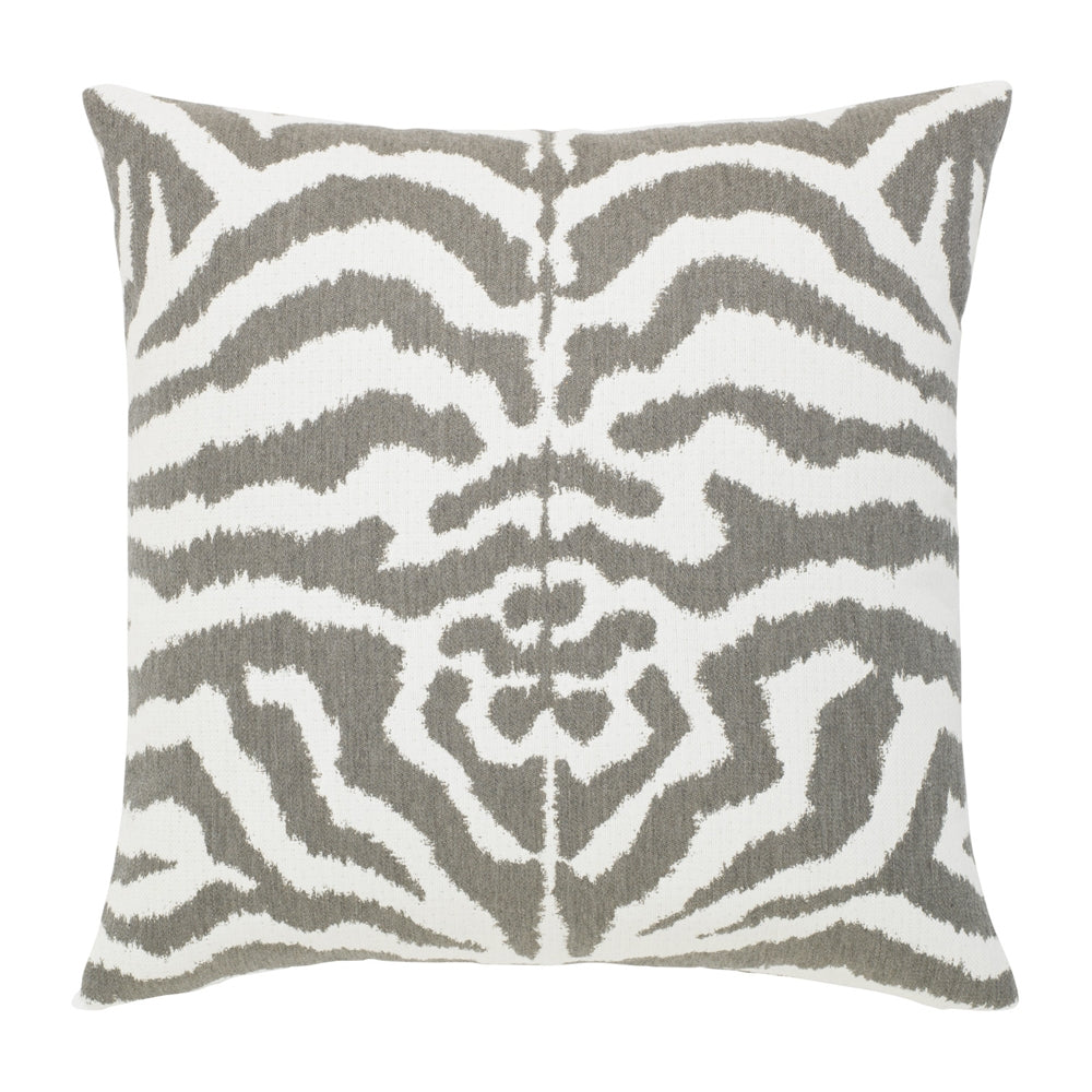 20" Square Elaine Smith Pillow  Zebra Grey