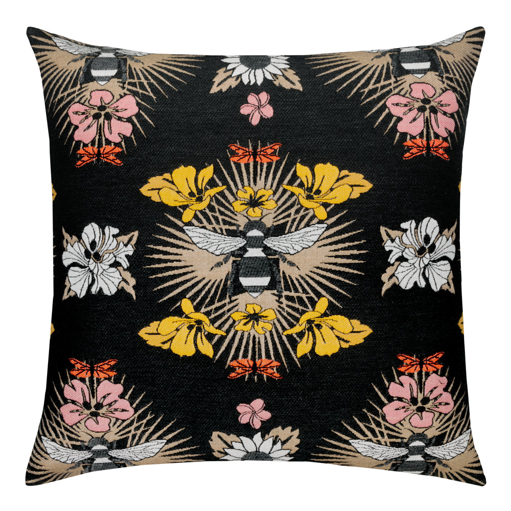 22 Square Designer Throw Pillow Honey Bee