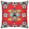 22 square designer throw pillow tropical bee