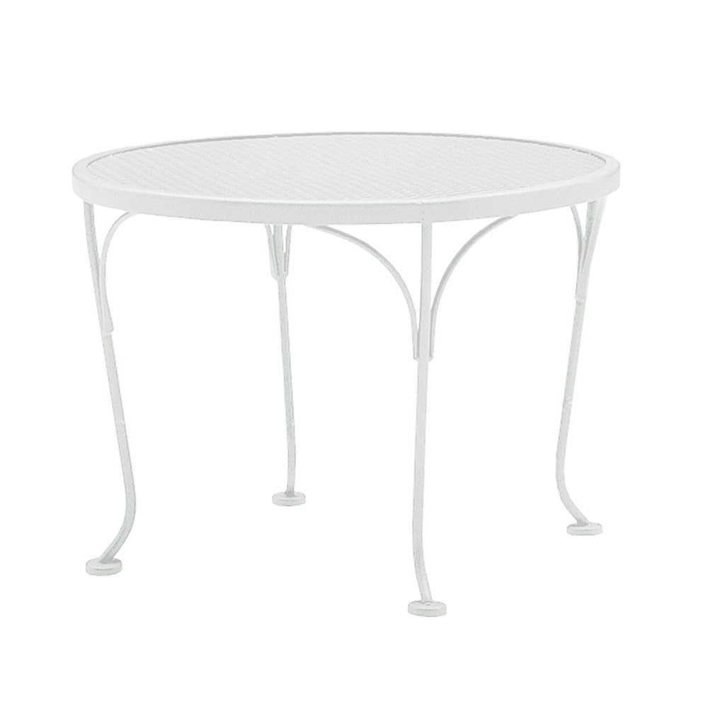 24 Round Mesh Top End Table Hammered White, image 6