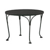 24 Round Mesh Top End Table Textured Black