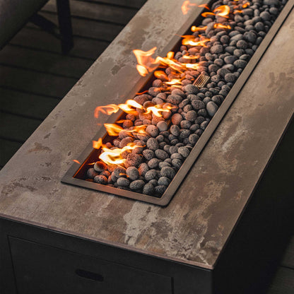 
                  25 x 65 Moda Fire Pit Graphite Finish Trillium Top Environmental - Image 4
                