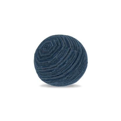 
                  12" Round Elaine Smith Orb Pillow Luxe Stripe Indigo - Image 1
                