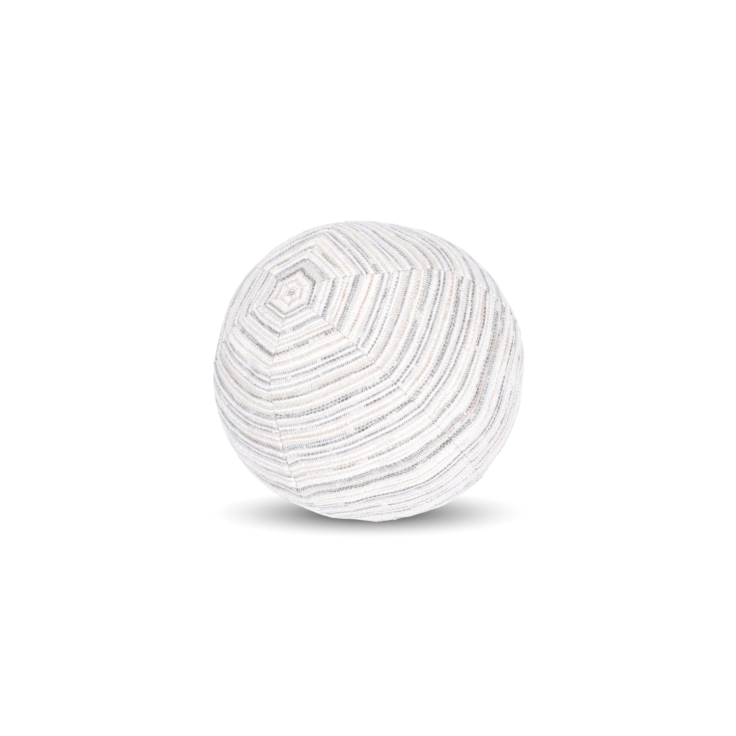 12" Round Elaine Smith Orb Pillow Luxe Stripe Pebble, image 1